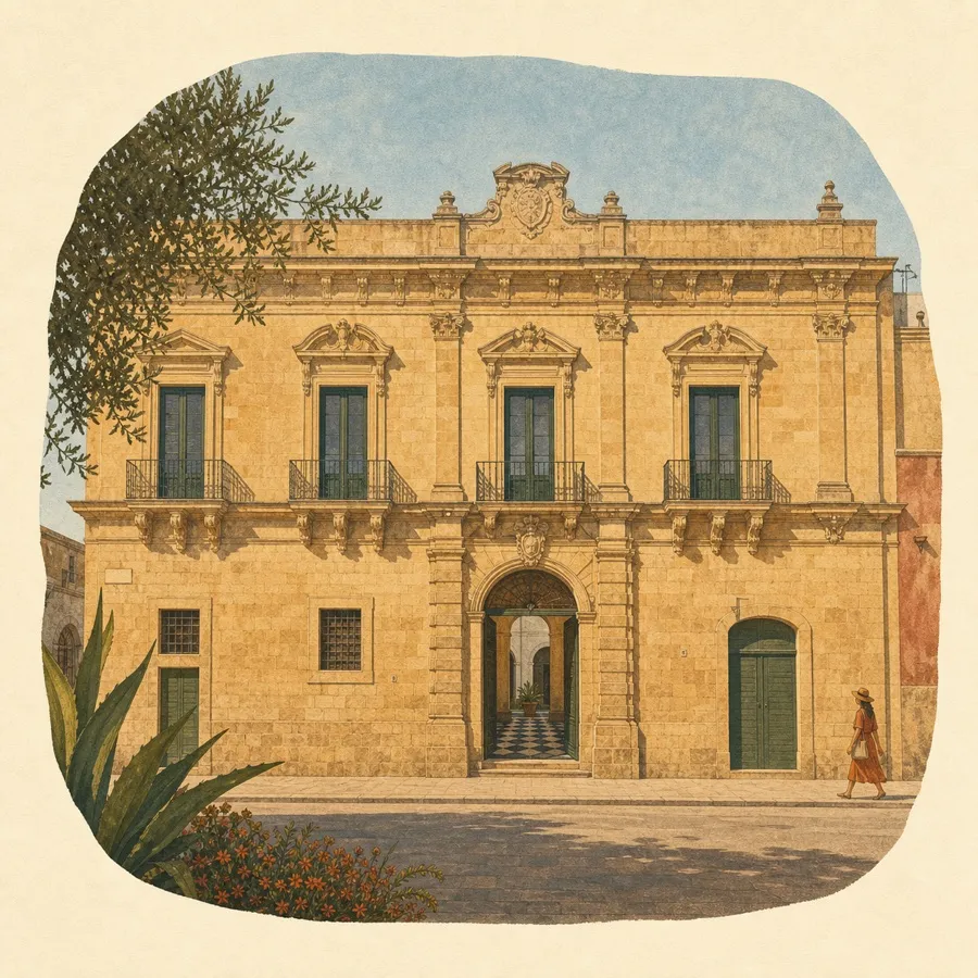 The measured street façade; the mosaic interiors are seen only on special openings